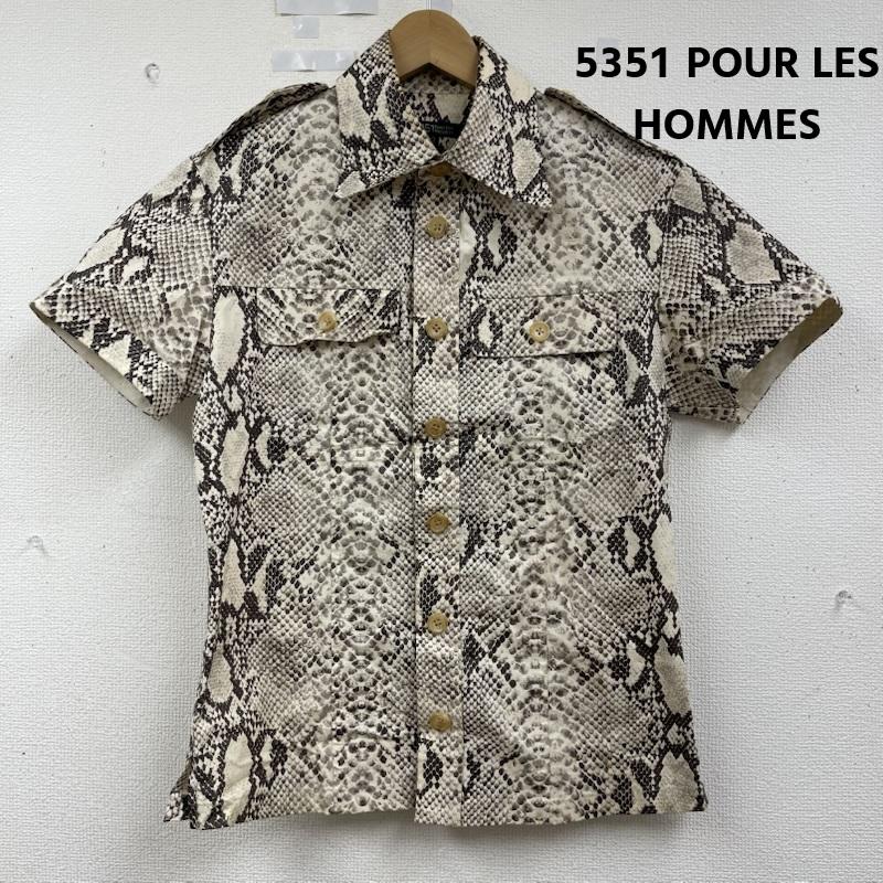 ゴーサンゴーイチプールオム 5351 POUR LES HOMMES シャツ、ブラウス 半袖 日本製 パイソン ヘビ柄 サファリ ミリタリー エポレット シャツ 2 マルチカラー / マルチカラー / multicolor メンズ USED 古着 中古 50162125