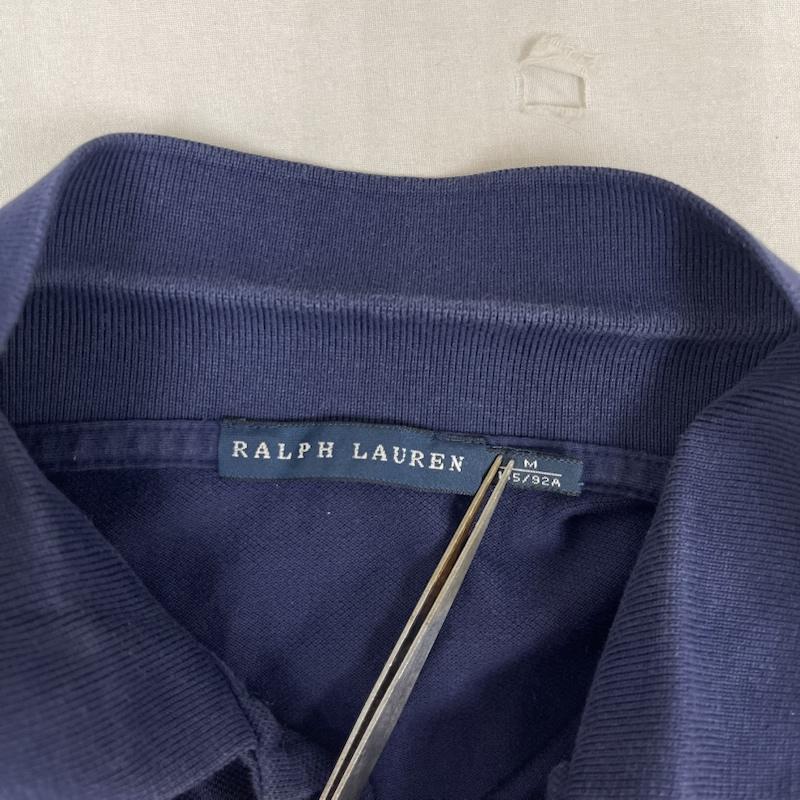 ラルフローレン RALPHLAUREN ポロシャツ 半袖 ビッグポニー ロゴ刺繍 半袖 ポロシャツ M 紺 / ネイビー / navy レディース USED 古着 中古 50162127