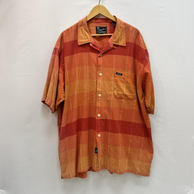 カールカナイ KARL KANI シャツ、ブラウス 半袖 90s-00s チェック 開襟シャツ ビッグサイズ XXL 橙 / オレンジ / orange メンズ USED 古着 中古 50162132