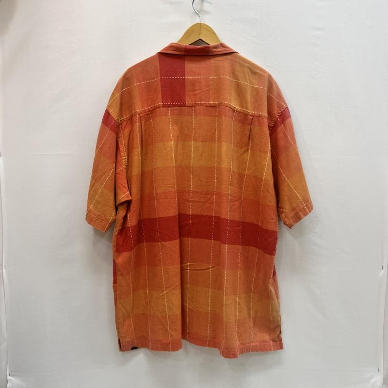 カールカナイ KARL KANI シャツ、ブラウス 半袖 90s-00s チェック 開襟シャツ ビッグサイズ XXL 橙 / オレンジ / orange メンズ USED 古着 中古 50162132