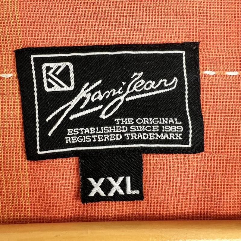 カールカナイ KARL KANI シャツ、ブラウス 半袖 90s-00s チェック 開襟シャツ ビッグサイズ XXL 橙 / オレンジ / orange メンズ USED 古着 中古 50162132