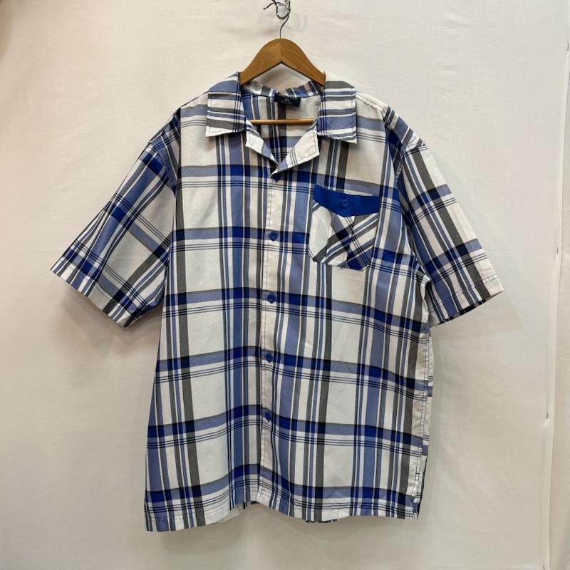 古着 USED シャツ、ブラウス 半袖 90s-00s GODBODY COLLECTION チェック 開襟シャツ XXL 青 / ブルー / blue メンズ USED 古着 中古 50162135