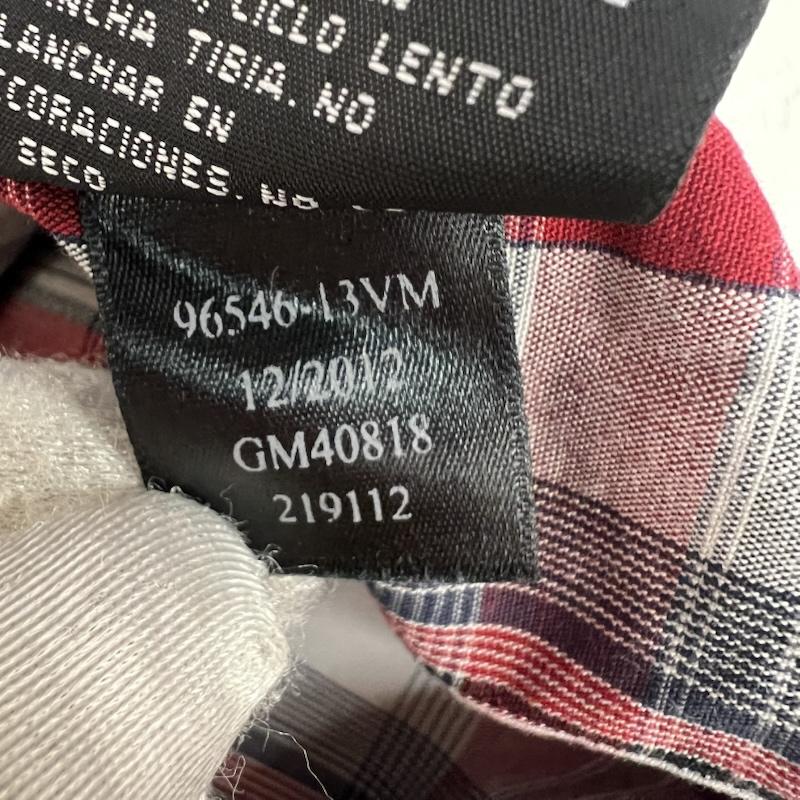 ハーレーダビッドソン Harley-Davidson シャツ、ブラウス 半袖 10s チェック 半袖シャツ ワッペン L 赤 / レッド / red メンズ USED 古着 中古 50162142