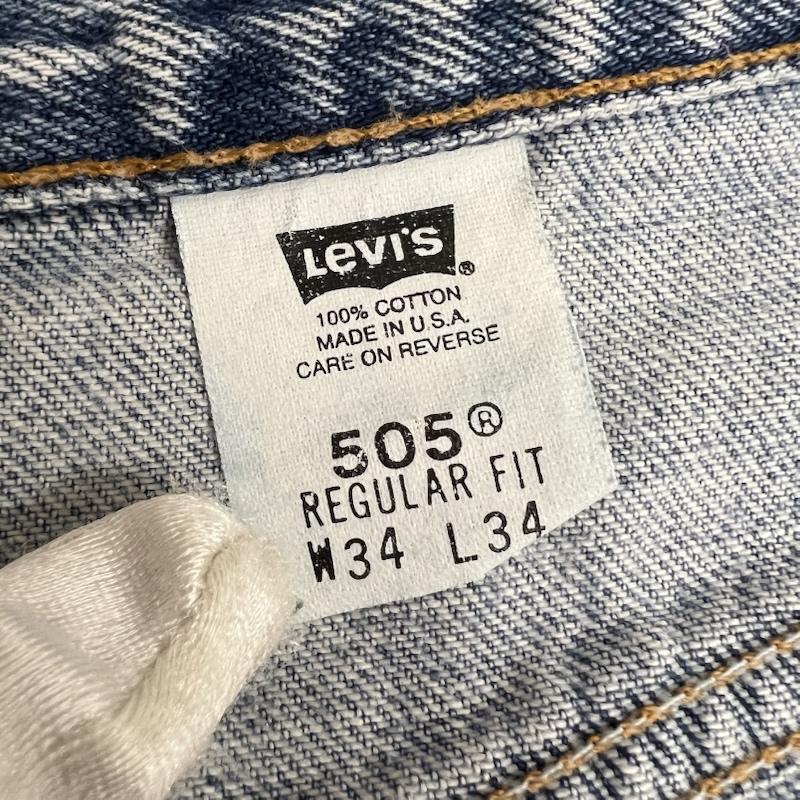 リーバイス Levi s パンツ デニム、ジーンズ 00s USA製 ボタン裏554 505 デニムパンツ 34インチ メンズ USED 古着 中古 50162148