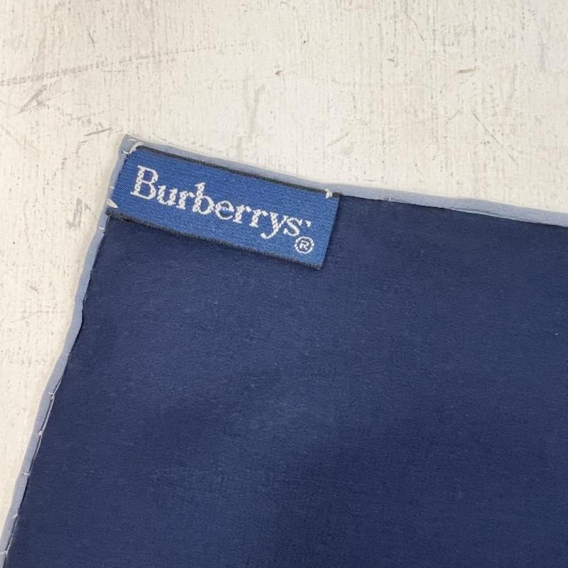 バーバリーズ BURBERRYS ファッション小物 スカーフ、ポケットチーフ ヴィンテージ シルク スカーフ - 紺 / ネイビー / navy レディース USED 古着 中古 50162151