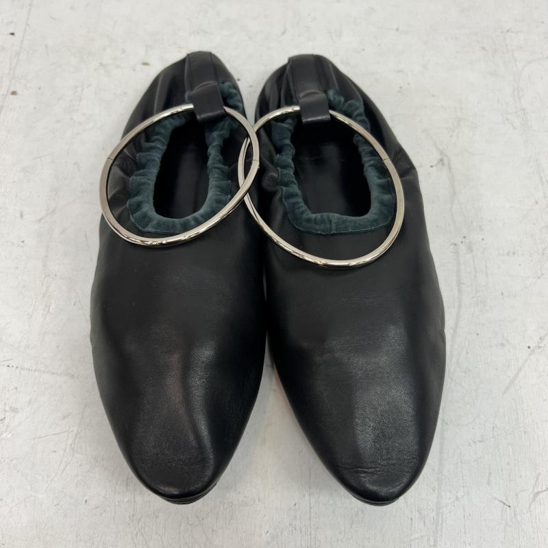 ジルサンダー JIL SANDER シューズ バレエシューズ アンクルリング バレエシューズ レザー - 黒 / ブラック / black レディース USED 古着 中古 50162158