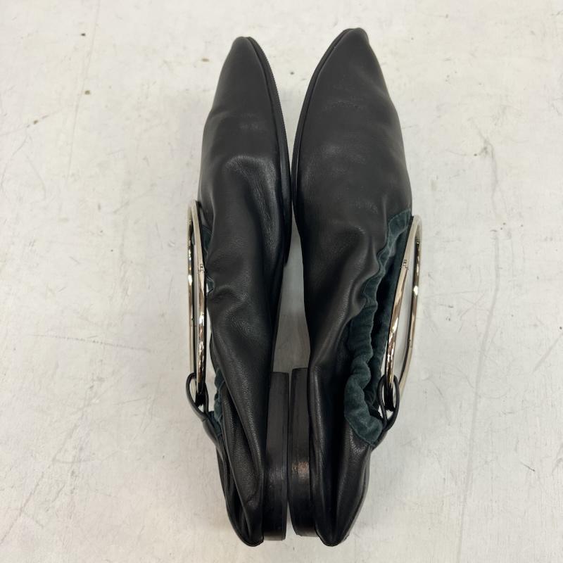 ジルサンダー JIL SANDER シューズ バレエシューズ アンクルリング バレエシューズ レザー - 黒 / ブラック / black レディース USED 古着 中古 50162158