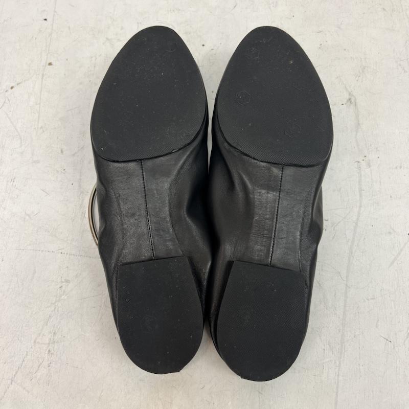 ジルサンダー JIL SANDER シューズ バレエシューズ アンクルリング バレエシューズ レザー - 黒 / ブラック / black レディース USED 古着 中古 50162158