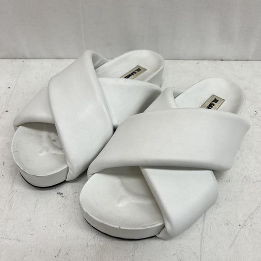 ジルサンダー JIL SANDER サンダル サンダル レザー クロスストラップ サンダル - 白 / ホワイト / white レディース USED 古着 中古 50162159