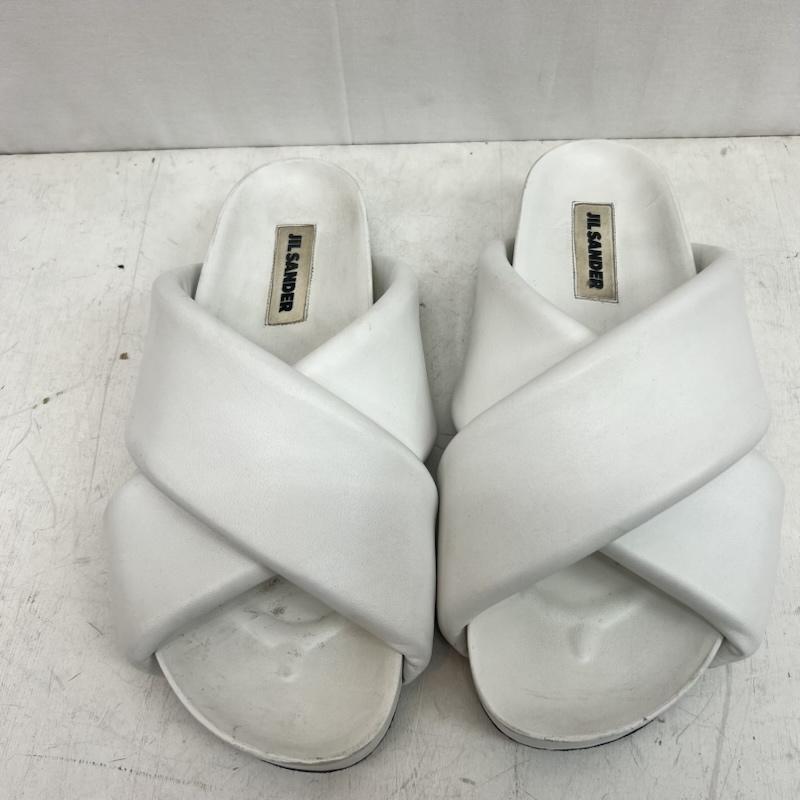 ジルサンダー JIL SANDER サンダル サンダル レザー クロスストラップ サンダル - 白 / ホワイト / white レディース USED 古着 中古 50162159