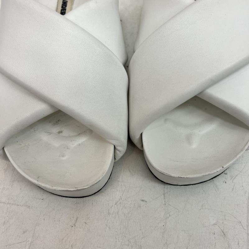 ジルサンダー JIL SANDER サンダル サンダル レザー クロスストラップ サンダル - 白 / ホワイト / white レディース USED 古着 中古 50162159