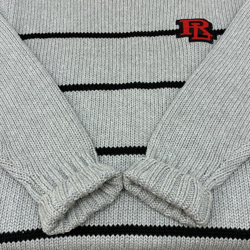 ラルフローレン RALPHLAUREN ニット、セーター 長袖 POLO SPORT ポロスポーツ RL ロゴ ワッペン ボーダー コットン ニット セーター M メンズ USED 古着 中古 50162184