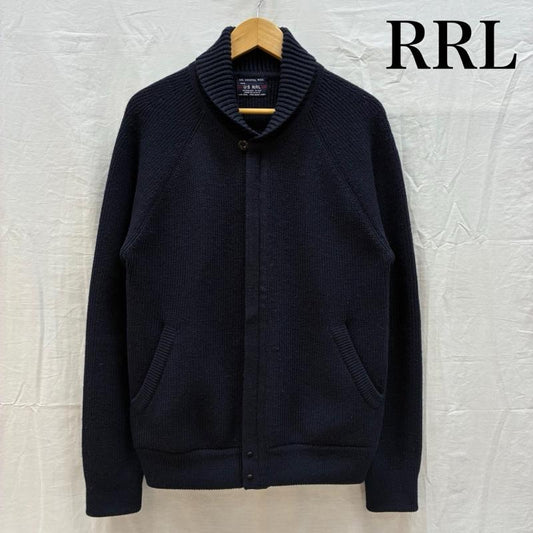 ダブルアールエル ラルフローレン RRL RALPH LAUREN ニット、セーター 長袖 90s 三ツ星タグ ショールカラー 比翼 ウール ジップ カーディガン ドライバーズ ニット セーター XS メンズ USED 古着 中古 50162187