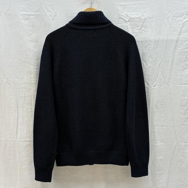ダブルアールエル ラルフローレン RRL RALPH LAUREN ニット、セーター 長袖 90s 三ツ星タグ ショールカラー 比翼 ウール ジップ カーディガン ドライバーズ ニット セーター XS メンズ USED 古着 中古 50162187