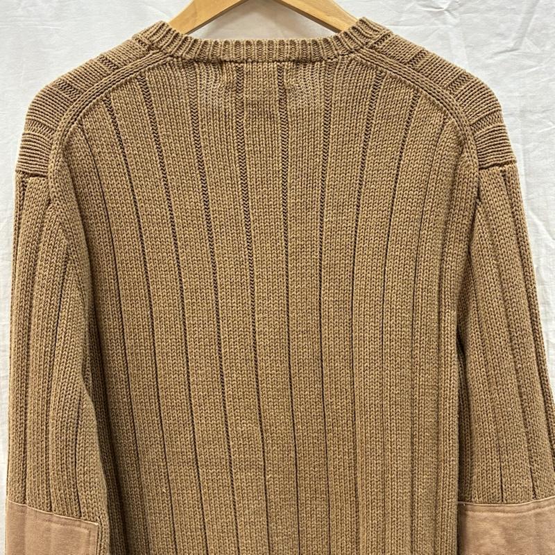 ポロバイラルフローレン Polo by RALPH LAUREN ニット、セーター 長袖 エルボーパッチ Vネック プルオーバー リブ ニット コットン セーター 裾ロゴ M メンズ USED 古着 中古 50162189