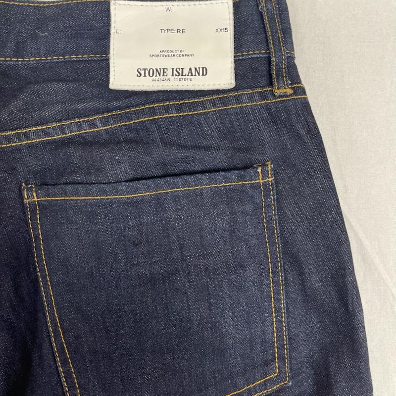 ストーンアイランド STONE ISLAND パンツ デニム、ジーンズ イタリア製 ボタンフライ デニム パンツ パッチ欠損 32インチ インディゴ / インディゴ / Indigo メンズ USED 古着 中古 50162190