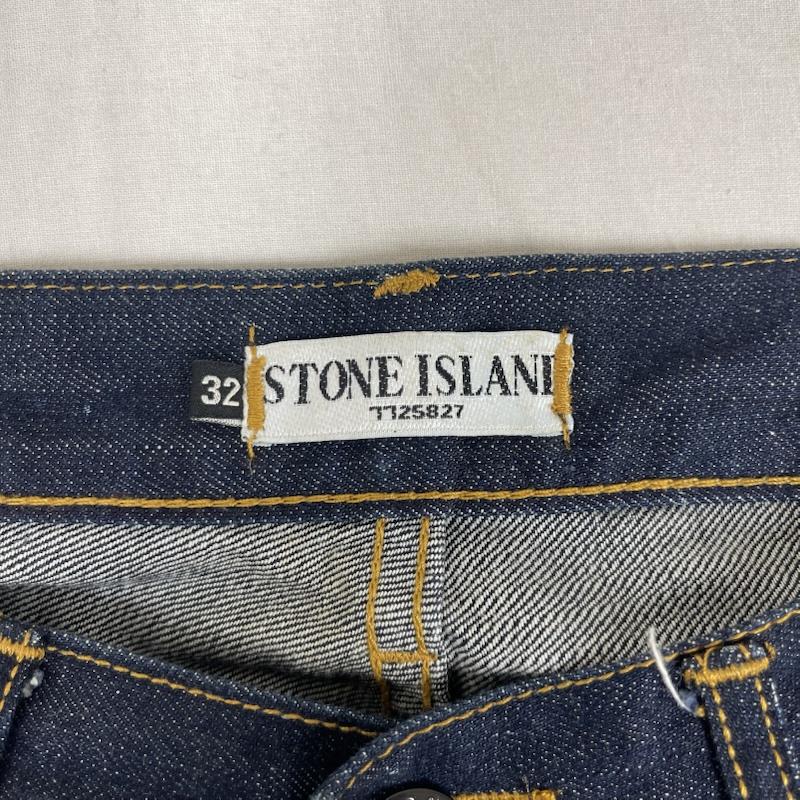 ストーンアイランド STONE ISLAND パンツ デニム、ジーンズ イタリア製 ボタンフライ デニム パンツ パッチ欠損 32インチ インディゴ / インディゴ / Indigo メンズ USED 古着 中古 50162190