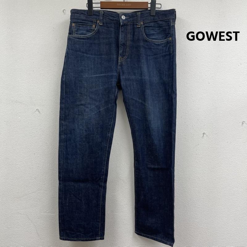 ゴーウエスト GOWEST パンツ デニム、ジーンズ 日本製 ジップフライ 赤耳 セルビッチ デニム パンツ インディゴ / インディゴ / Indigo メンズ USED 古着 中古 50162194