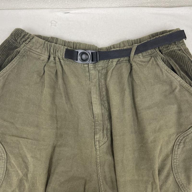 ゴーヘンプ GOHEMP パンツ ワークパンツ、ペインターパンツ ウェビングベルト コーデュロイ切替 カーゴ パンツ L オリーブグリーン / オリーブグリーン / メンズ USED 古着 中古 50162197