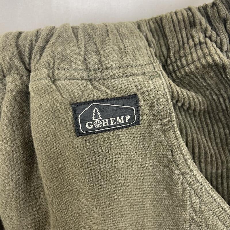 ゴーヘンプ GOHEMP パンツ ワークパンツ、ペインターパンツ ウェビングベルト コーデュロイ切替 カーゴ パンツ L オリーブグリーン / オリーブグリーン / メンズ USED 古着 中古 50162197