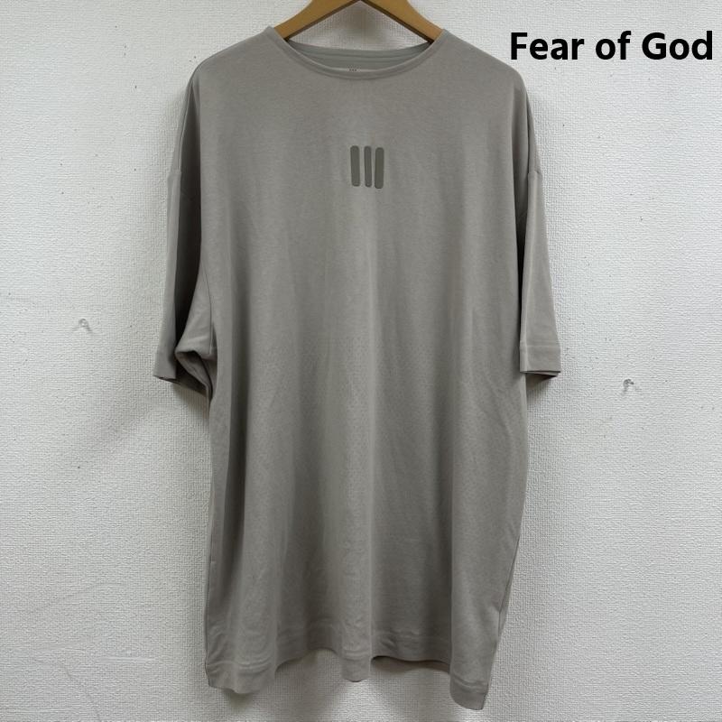 フィアーオブゴッド Fear of God Tシャツ 半袖 adidas コラボ スリーストライプス プリント Tシャツ im6089 S ベージュ / ベージュ / beige メンズ USED 古着 中古 50162202