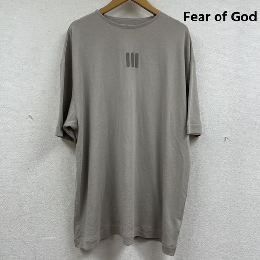 フィアーオブゴッド Fear of God Tシャツ 半袖 adidas コラボ スリーストライプス プリント Tシャツ im6089 S ベージュ / ベージュ / beige メンズ USED 古着 中古 50162202