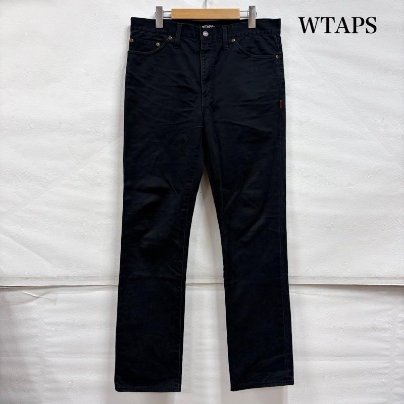 ダブルタップス WTAPS パンツ ワークパンツ、ペインターパンツ ストレート チノパン 102GWDT-PTM06 スラックス レザーパッチ M ロゴ、文字 黒 / ブラック / black メンズ USED 古着 中古 50162204