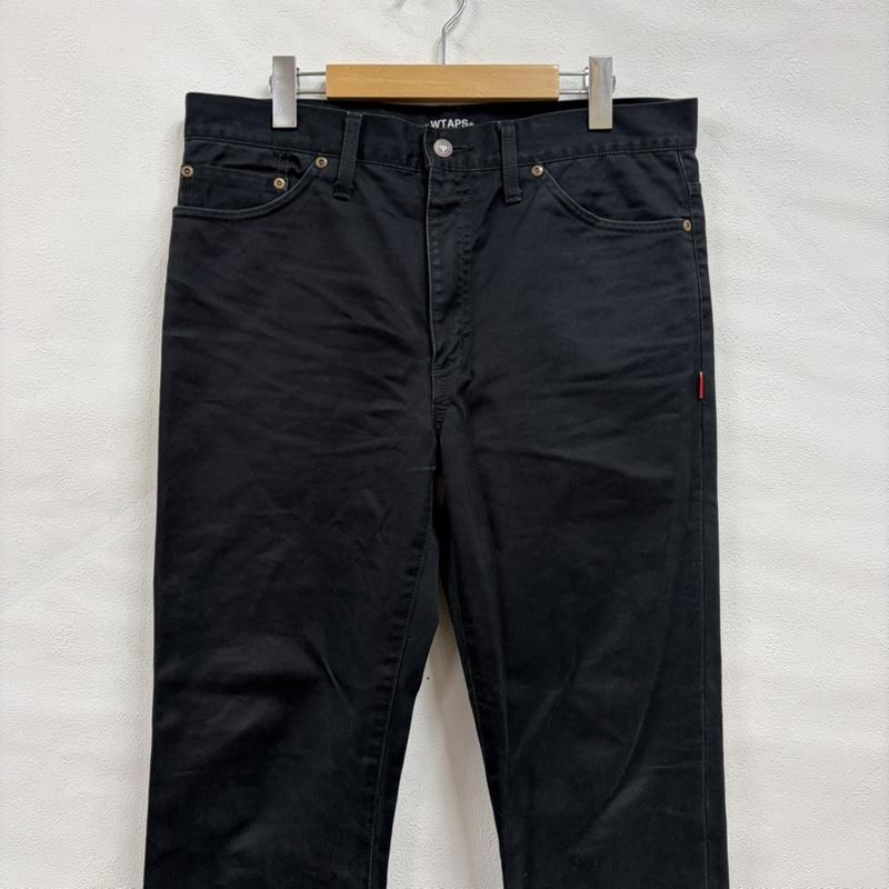 ダブルタップス WTAPS パンツ ワークパンツ、ペインターパンツ ストレート チノパン 102GWDT-PTM06 スラックス レザーパッチ M ロゴ、文字 黒 / ブラック / black メンズ USED 古着 中古 50162204