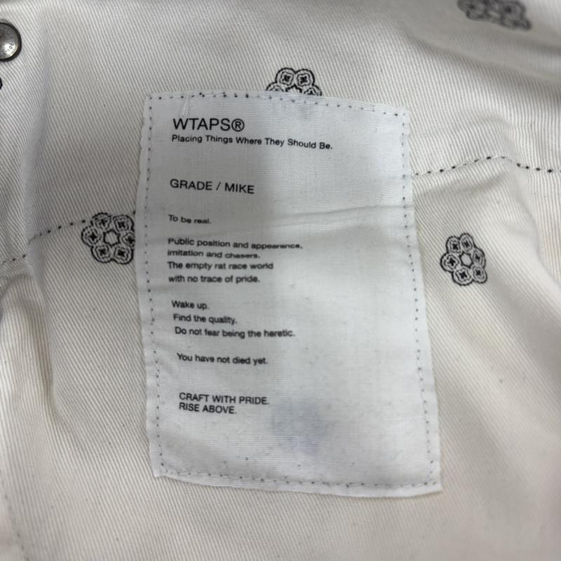 ダブルタップス WTAPS パンツ ワークパンツ、ペインターパンツ ストレート チノパン 102GWDT-PTM06 スラックス レザーパッチ M ロゴ、文字 黒 / ブラック / black メンズ USED 古着 中古 50162204