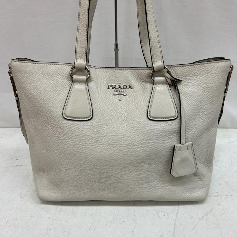 プラダ PRADA トートバッグ トートバッグ VITELLO PHENIX トートバッグ ワンショルダーバッグ レザー - アイボリー / アイボリー / レディース USED 古着 中古 50162209