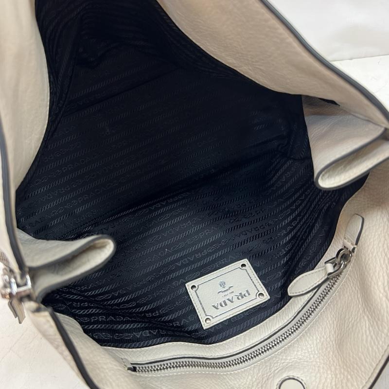 プラダ PRADA トートバッグ トートバッグ VITELLO PHENIX トートバッグ ワンショルダーバッグ レザー - アイボリー / アイボリー / レディース USED 古着 中古 50162209