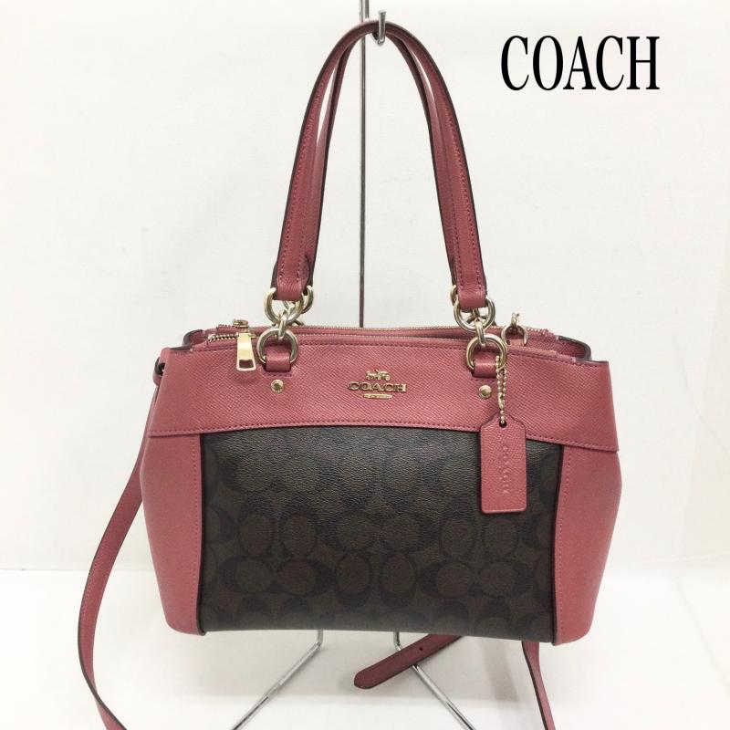 コーチ COACH ハンドバッグ ハンドバッグ コーチ F26139 シグネチャー ハンドバッグ PVC レディース - 総柄 桃 / ピンク / pink レディース USED 古着 中古 50162211