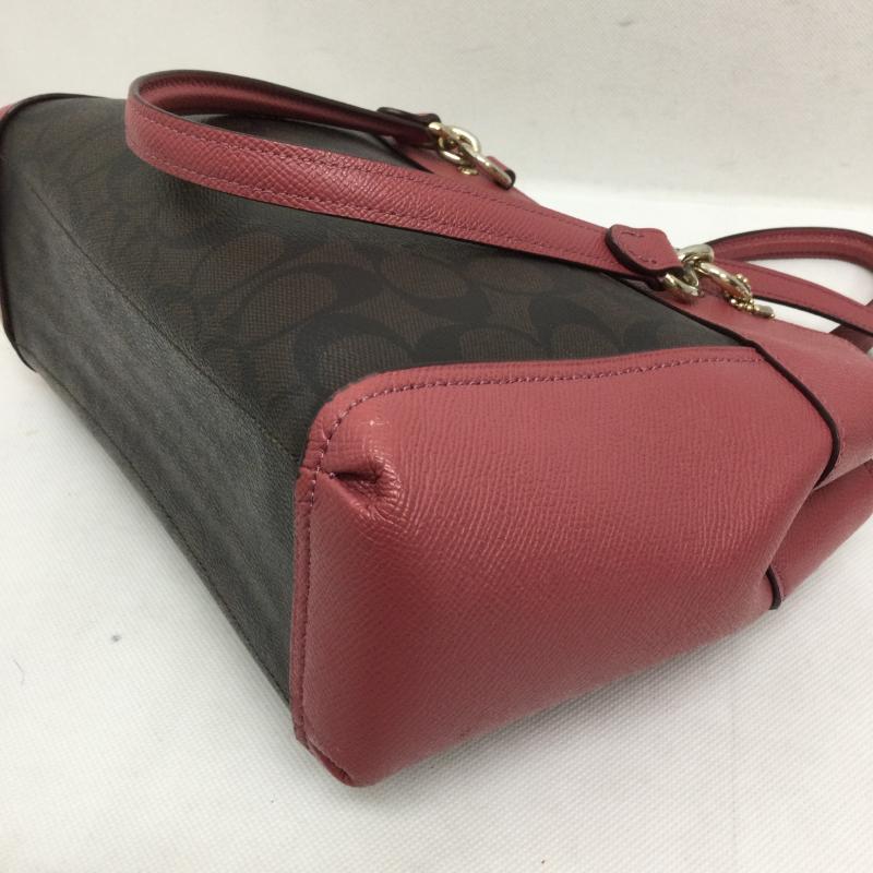コーチ COACH ハンドバッグ ハンドバッグ コーチ F26139 シグネチャー ハンドバッグ PVC レディース - 総柄 桃 / ピンク / pink レディース USED 古着 中古 50162211