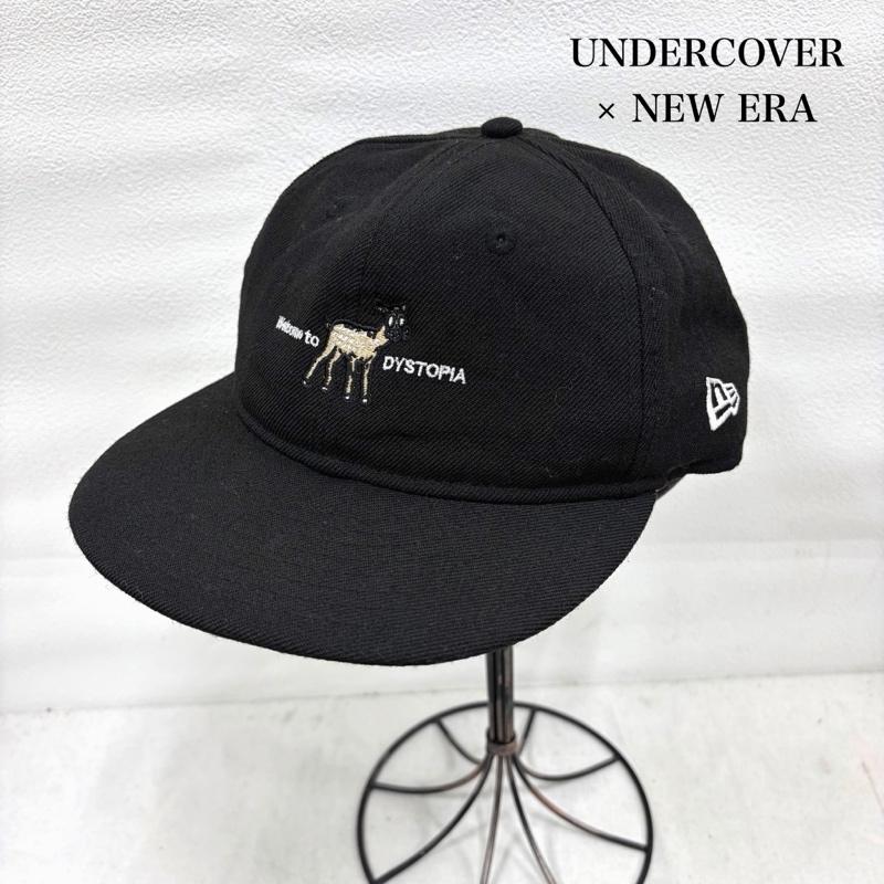アンダーカバー UNDERCOVER 帽子 キャップ NEW ERA ニューエラ コラボ キャップ スナップバック ロゴ 刺繍 - ロゴ、文字 X 刺繍 黒 / ブラック / black X 白 / ホワイト / white メンズ USED 古着 中古 50162213