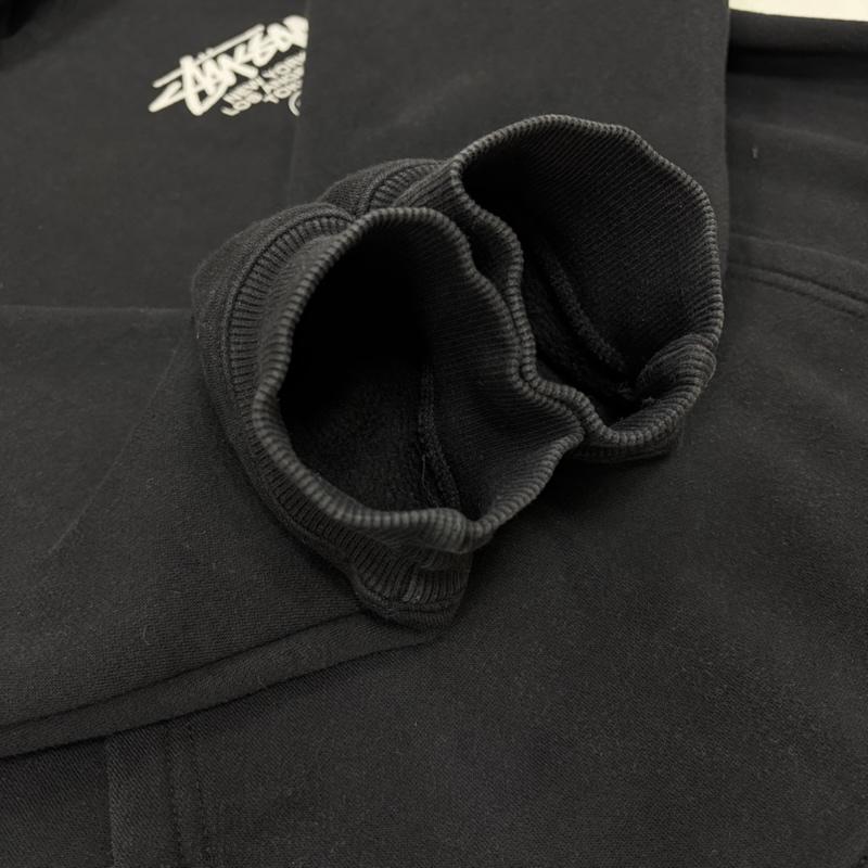 ステューシー STUSSY パーカー 長袖 ワールドツアー 両面 プリント スウェット パーカー フーディー プルオーバー メキシコ製 裏起毛 M ロゴ、文字 X プリント 黒 / ブラック / black X 白 / ホワイト / white メンズ USED 古着 中古 50162214