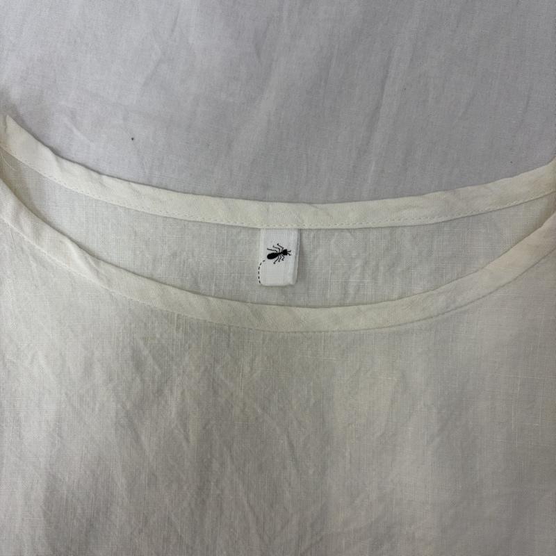 古着 USED シャツ、ブラウス 半袖 工房蟻 蟻工房 リネンブラウス フレンチスリーブ ワイドシルエット white - 無地 白 / ホワイト / white レディース USED 古着 中古 50162218
