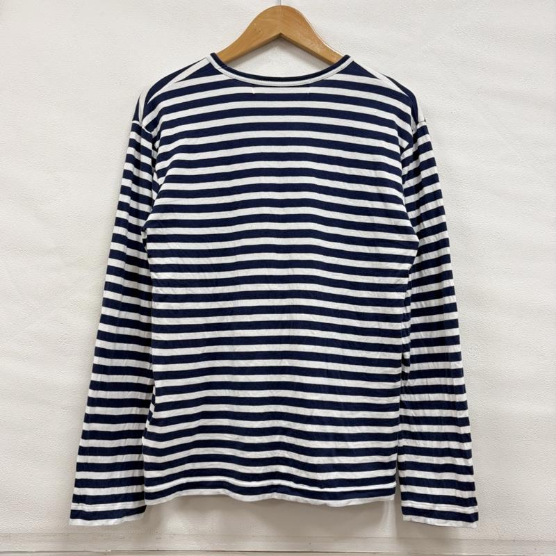 プレイコムデギャルソン PLAY COMME des GARCONS Tシャツ 長袖 PLAY プレイ ハート 長袖 ボーダー Tシャツ ロンT ロゴ プリント ワッペン パッチ スタッズ キラキラ S ボーダー柄 X ロゴ、文字 X 刺繍 紺 / ネイビー / navy X 白 / ホワイト / white X 赤 / レッド / red レディース USED 古着 中古 50162219