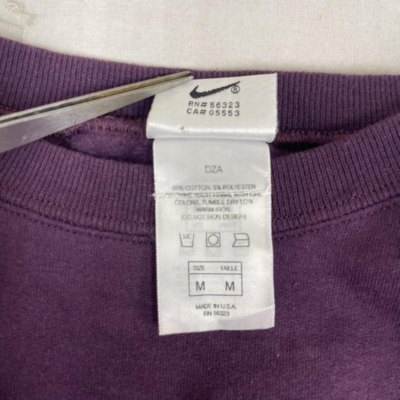 ナイキ NIKE トレーナー 長袖 USA製 白タグ 90s 銀タグ トレーナー スウェット プルオーバー ビッグスウッシュ ロゴ M えんじ / ワインレッド / dark red メンズ USED 古着 中古 50162233