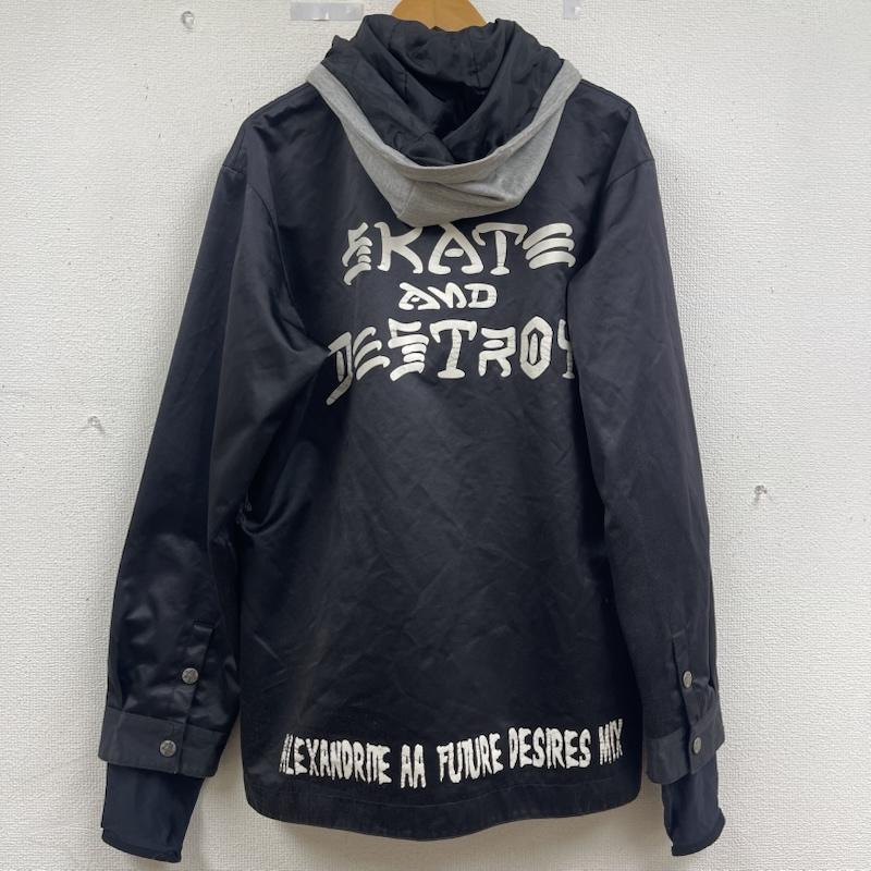 スラッシャー THRASHER ジャケット、上着 ジャンパー、ブルゾン AA HARDWEAR コラボ スノーボードウェア コーチジャケット M 黒 / ブラック / black メンズ USED 古着 中古 50162242