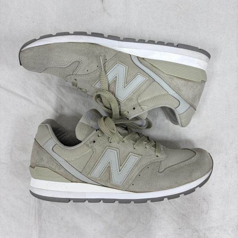 ニューバランス New Balance スニーカー スニーカー M996LRF USA製 スエード メッシュ ローカット スニーカー 27.0cm ロゴ、文字 ベージュ / ベージュ / beige X グレージュ / グレージュ / メンズ USED 古着 中古 50162244