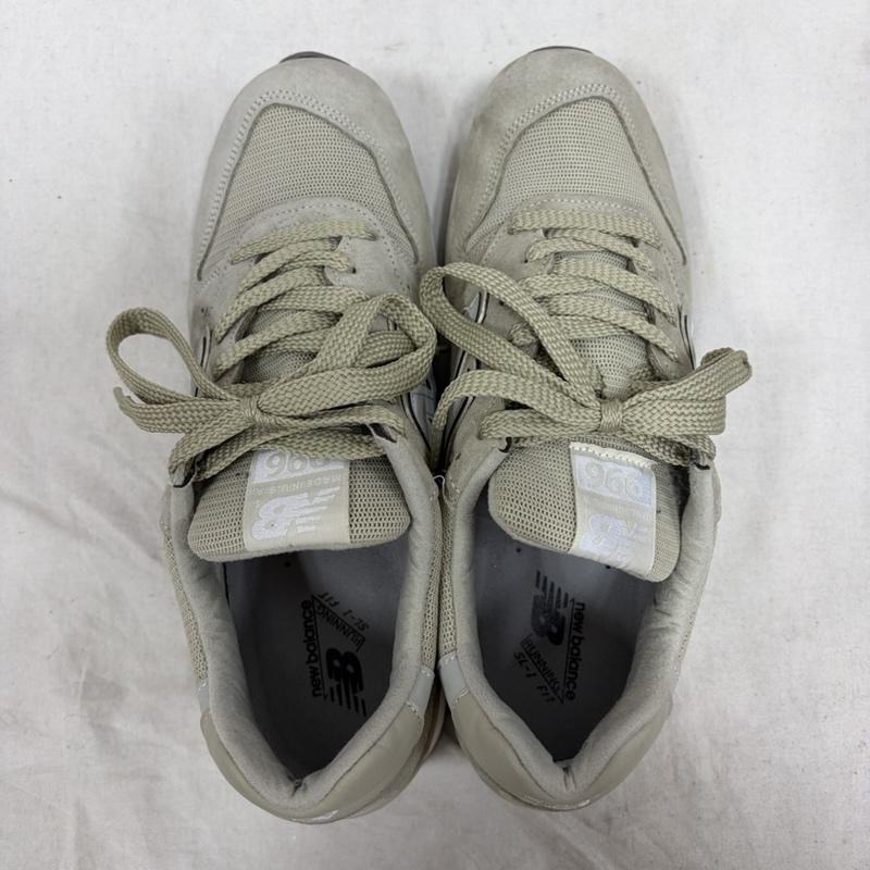 ニューバランス New Balance スニーカー スニーカー M996LRF USA製 スエード メッシュ ローカット スニーカー 27.0cm ロゴ、文字 ベージュ / ベージュ / beige X グレージュ / グレージュ / メンズ USED 古着 中古 50162244