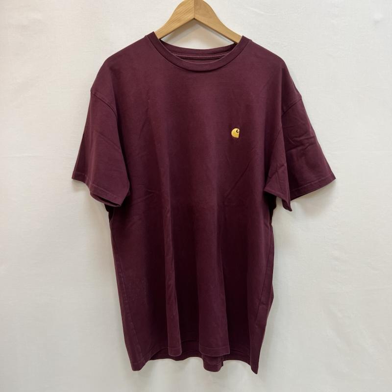 カーハート Carhartt Tシャツ 半袖 ワンポイントロゴ Tシャツ L えんじ / ワインレッド / dark red メンズ USED 古着 中古 50162250
