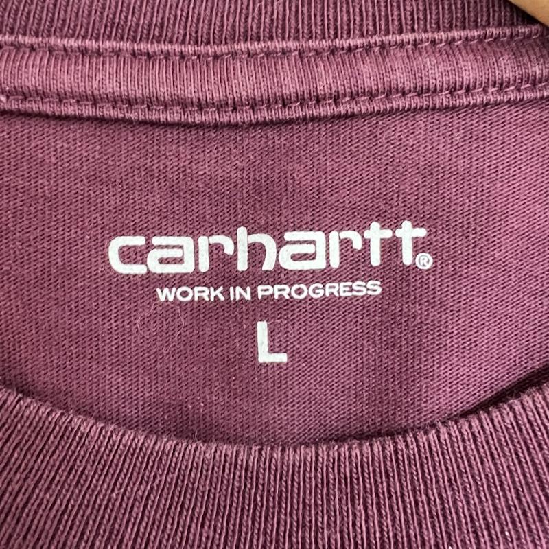 カーハート Carhartt Tシャツ 半袖 ワンポイントロゴ Tシャツ L えんじ / ワインレッド / dark red メンズ USED 古着 中古 50162250