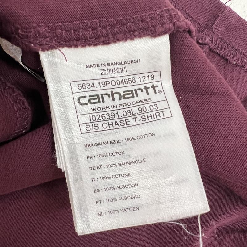 カーハート Carhartt Tシャツ 半袖 ワンポイントロゴ Tシャツ L えんじ / ワインレッド / dark red メンズ USED 古着 中古 50162250