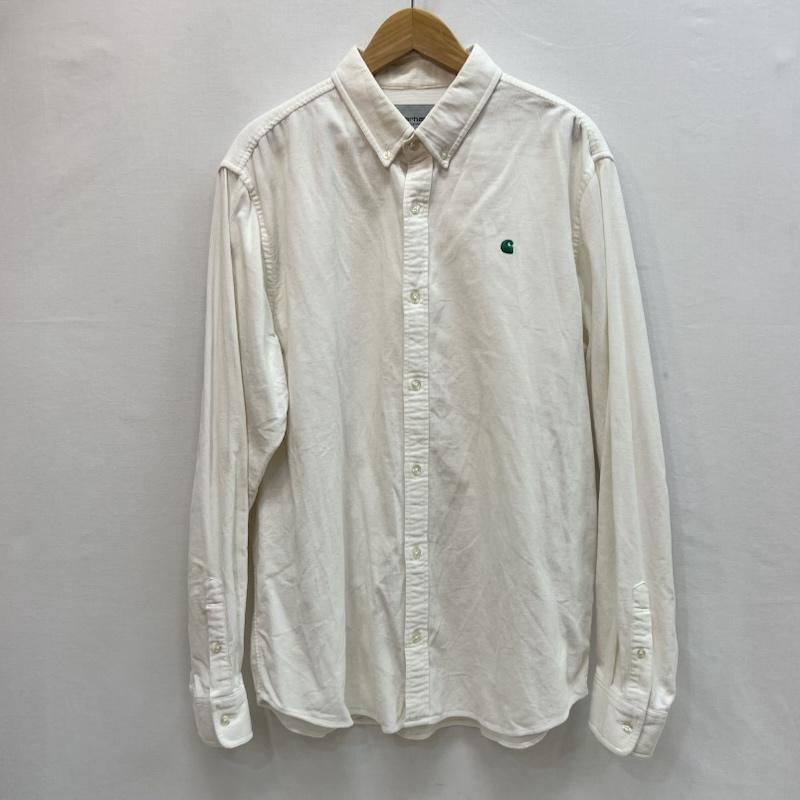 カーハート Carhartt シャツ、ブラウス 長袖 ワンポイントロゴ コーディロイシャツ L 白 / ホワイト / white メンズ USED 古着 中古 50162254