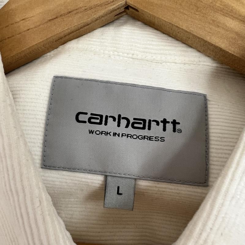 カーハート Carhartt シャツ、ブラウス 長袖 ワンポイントロゴ コーディロイシャツ L 白 / ホワイト / white メンズ USED 古着 中古 50162254