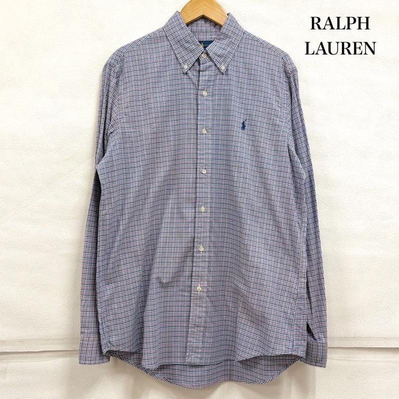ラルフローレン RALPHLAUREN シャツ、ブラウス 長袖 長袖 チェック ボタンダウン シャツ ポニー刺繡 M チェック X ワンポイント X ロゴ、文字 X 刺繍 紺 / ネイビー / navy X 桃 / ピンク / pink X 白 / ホワイト / white X 緑 / グリーン / green メンズ USED 古着 中古 50162255