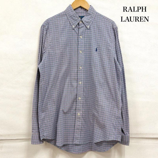 ラルフローレン RALPHLAUREN シャツ、ブラウス 長袖 長袖 チェック ボタンダウン シャツ ポニー刺繡 M チェック X ワンポイント X ロゴ、文字 X 刺繍 紺 / ネイビー / navy X 桃 / ピンク / pink X 白 / ホワイト / white X 緑 / グリーン / green メンズ USED 古着 中古 50162255