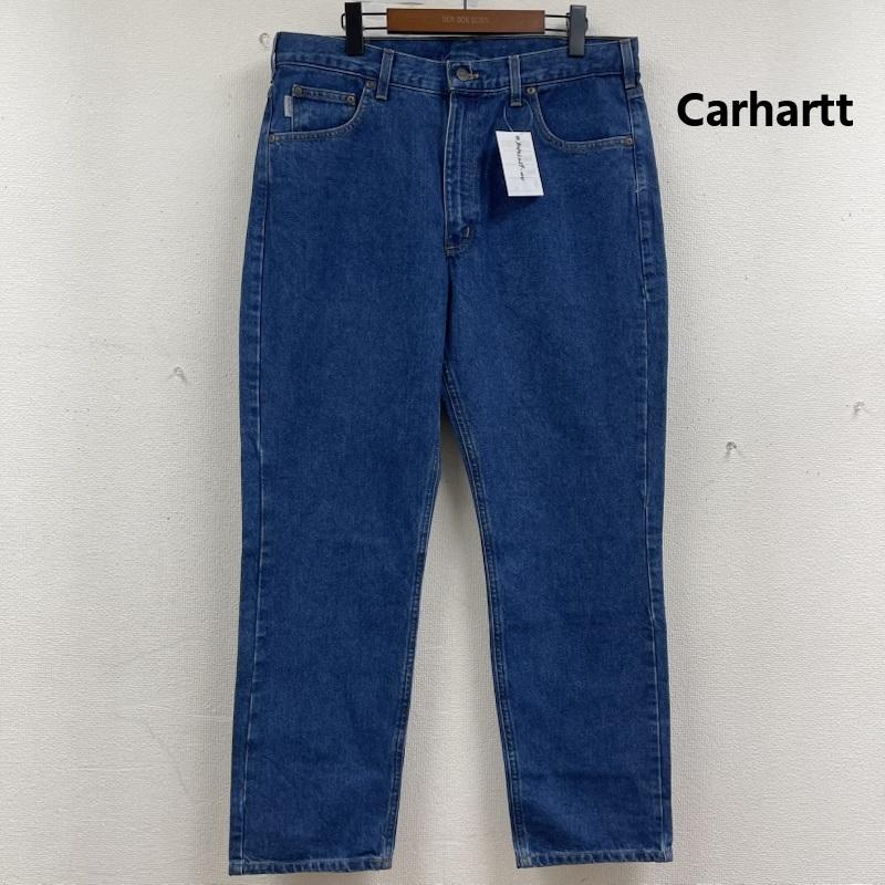 カーハート Carhartt パンツ デニム、ジーンズ デッドストック B18 DST Traditional Fit Jean ロゴパッチ 刺繍 ワイド デニム パンツ 36インチ インディゴ / インディゴ / Indigo メンズ USED 古着 中古 50162256