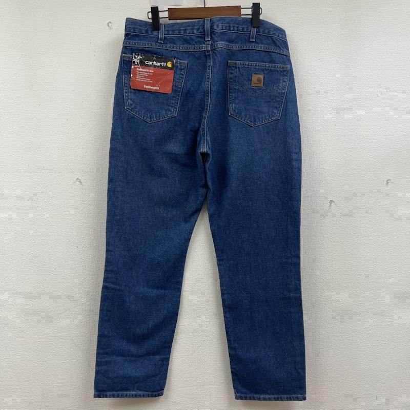 カーハート Carhartt パンツ デニム、ジーンズ デッドストック B18 DST Traditional Fit Jean ロゴパッチ 刺繍 ワイド デニム パンツ 36インチ インディゴ / インディゴ / Indigo メンズ USED 古着 中古 50162256